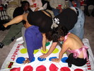 Sunny, Heather, Mike, Jane playing Twister